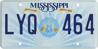 MS license plate LYQ464