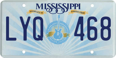 MS license plate LYQ468