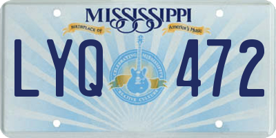 MS license plate LYQ472
