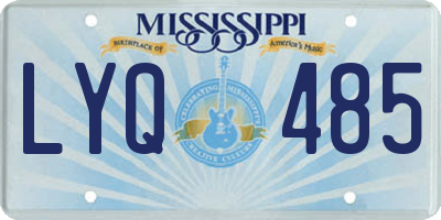 MS license plate LYQ485