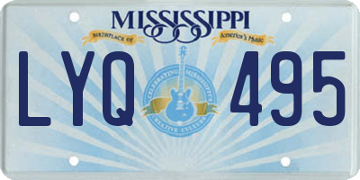 MS license plate LYQ495