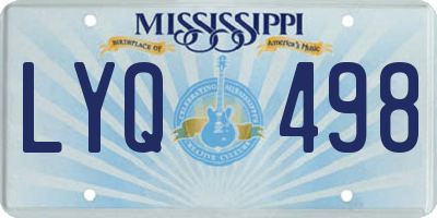 MS license plate LYQ498