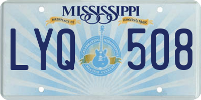 MS license plate LYQ508