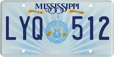 MS license plate LYQ512
