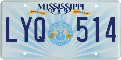 MS license plate LYQ514