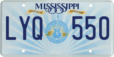 MS license plate LYQ550