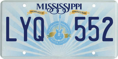 MS license plate LYQ552