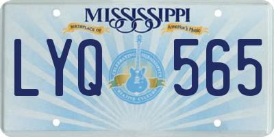 MS license plate LYQ565