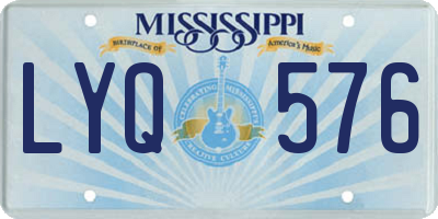 MS license plate LYQ576