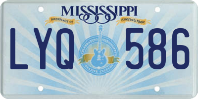 MS license plate LYQ586