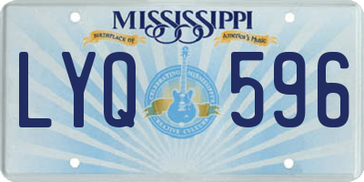 MS license plate LYQ596