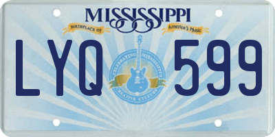 MS license plate LYQ599