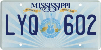 MS license plate LYQ602
