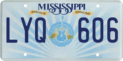 MS license plate LYQ606