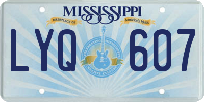 MS license plate LYQ607