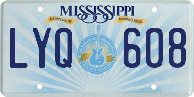 MS license plate LYQ608