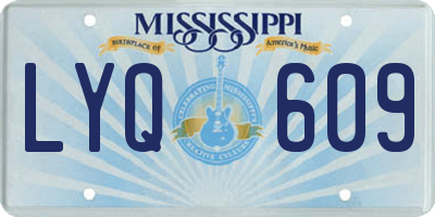 MS license plate LYQ609