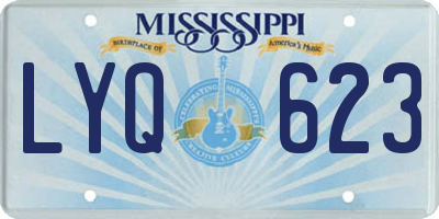MS license plate LYQ623