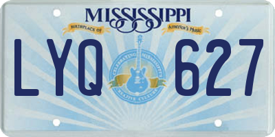 MS license plate LYQ627