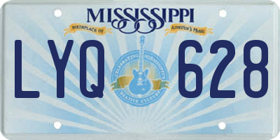 MS license plate LYQ628