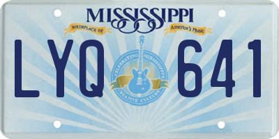 MS license plate LYQ641