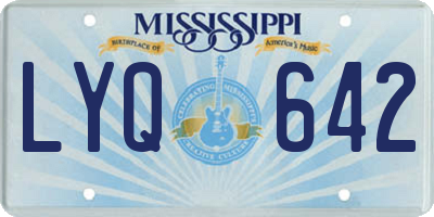 MS license plate LYQ642
