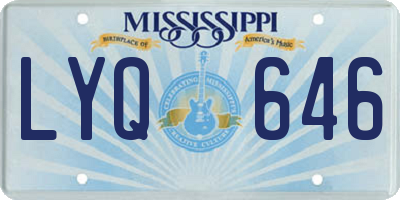 MS license plate LYQ646