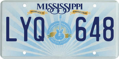 MS license plate LYQ648