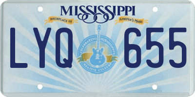 MS license plate LYQ655
