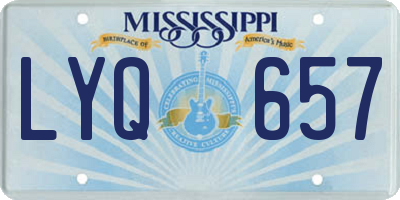 MS license plate LYQ657