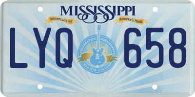 MS license plate LYQ658