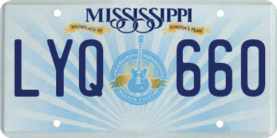 MS license plate LYQ660