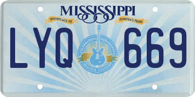MS license plate LYQ669