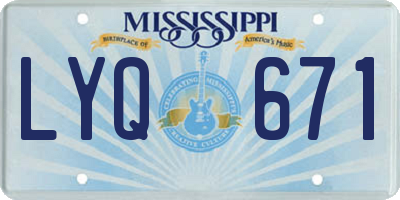 MS license plate LYQ671