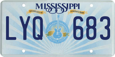 MS license plate LYQ683
