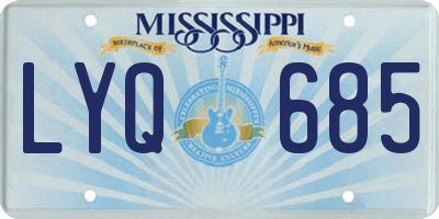 MS license plate LYQ685