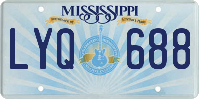 MS license plate LYQ688
