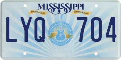 MS license plate LYQ704