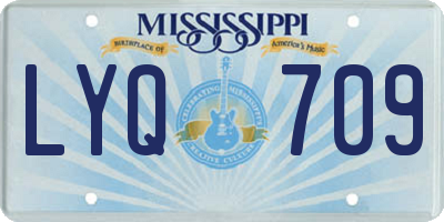 MS license plate LYQ709