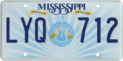 MS license plate LYQ712