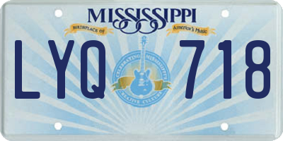 MS license plate LYQ718