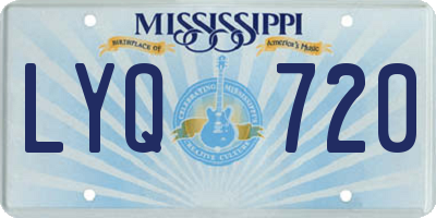 MS license plate LYQ720