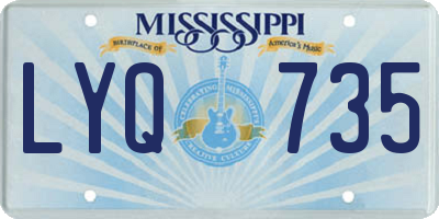 MS license plate LYQ735