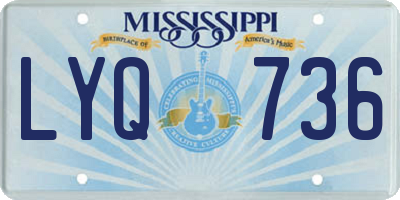 MS license plate LYQ736
