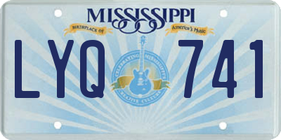 MS license plate LYQ741