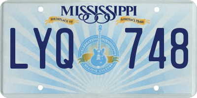 MS license plate LYQ748