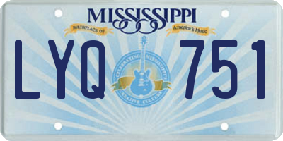MS license plate LYQ751