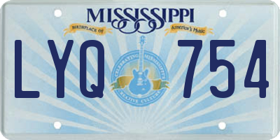 MS license plate LYQ754
