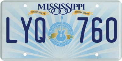 MS license plate LYQ760