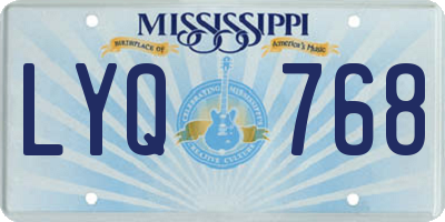 MS license plate LYQ768